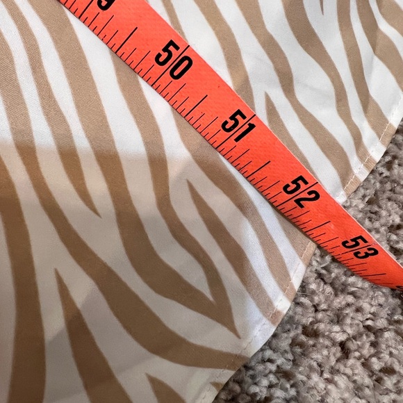 LOFT Tall Zebra Stripe Square Neck Midi Flare Dress Large Tall NWT - Picture 9 of 9